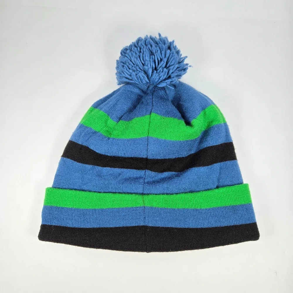 Minnesota Timberwolves New Era NBA Pom Beanie Stripe Blue Green Black Adidas OS‎